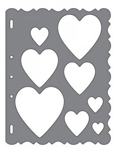 Трафарет Сердца 25