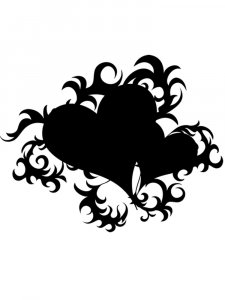 Трафарет Сердца 32