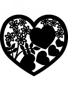 Трафарет Сердца 36