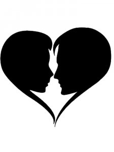 Трафарет Сердца 45