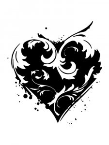 Трафарет Сердца 7