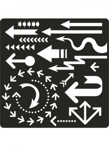 Трафарет Стрелки 10