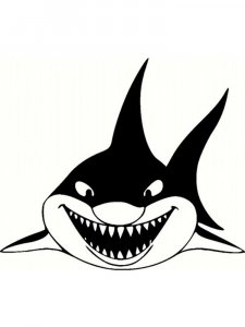 Трафарет Акулы 10