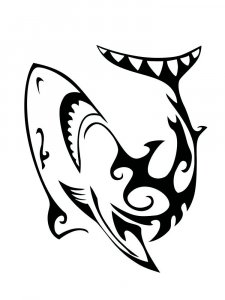 Трафарет Акулы 14