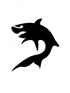 Трафарет Акулы 15