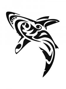 Трафарет Акулы 16