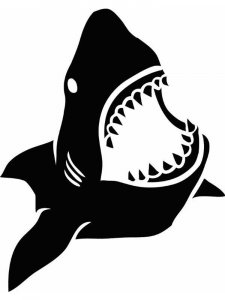 Трафарет Акулы 20