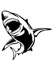 Трафарет Акулы 25