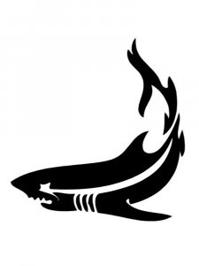 Трафарет Акулы 6