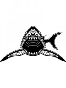 Трафарет Акулы 8
