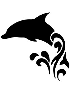 Трафарет Дельфина 1