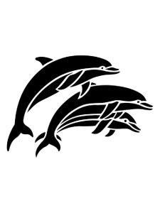 Трафарет Дельфина 13