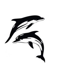 Трафарет Дельфина 4