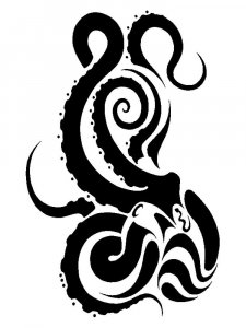 Трафарет Осьминога 1