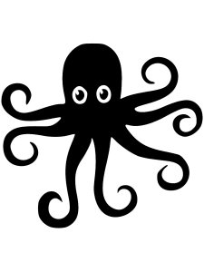 Трафарет Осьминога 15