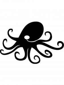Трафарет Осьминога 16