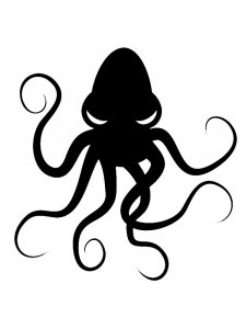 Трафарет Осьминога 17