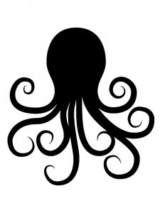 Трафарет Осьминога 18