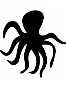 Трафарет Осьминога 2