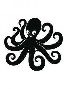 Трафарет Осьминога 4