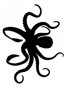 Трафарет Осьминога 6