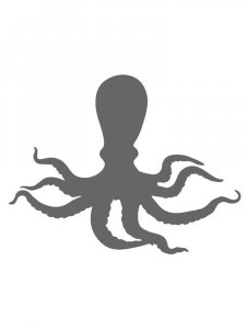 Трафарет Осьминога 7
