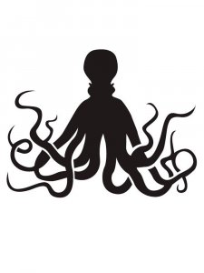 Трафарет Осьминога 8