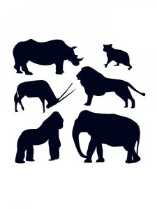 Трафарет Диких Животных 2
