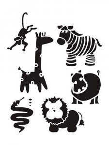 Трафарет Диких Животных 3