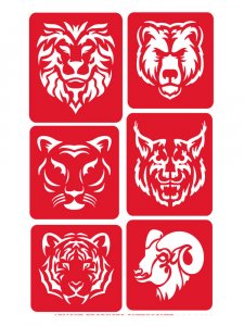 Трафарет Диких Животных 4