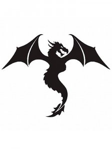 Трафарет Дракона 14