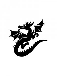Трафарет Дракона 15