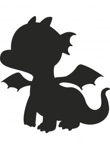 Трафарет Дракона 16