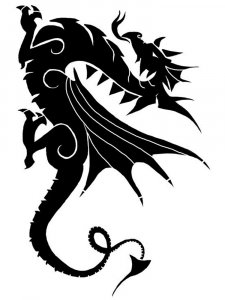 Трафарет Дракона 17