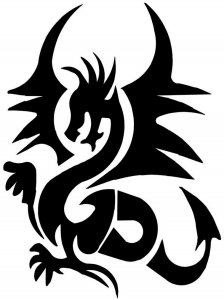 Трафарет Дракона 18