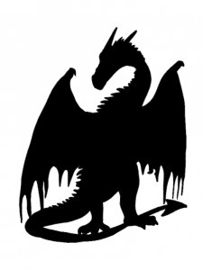 Трафарет Дракона 23