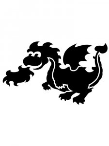 Трафарет Дракона 25