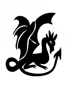 Трафарет Дракона 27