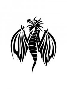 Трафарет Дракона 3