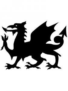 Трафарет Дракона 8