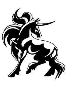 Трафарет Единорога 14