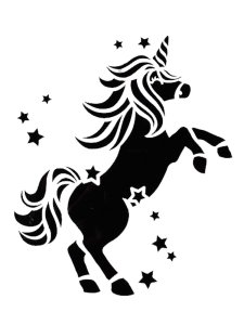 Трафарет Единорога 16