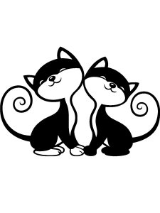 Трафарет Котят 12