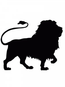 Трафарет Льва 12