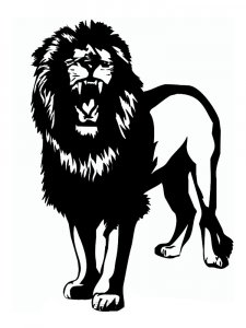 Трафарет Льва 22
