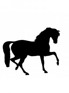 Трафарет Лошади 14