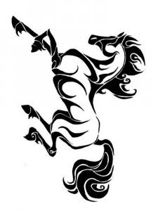 Трафарет Лошади 15