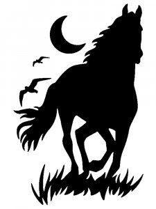 Трафарет Лошади 21