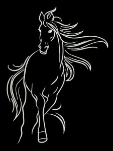 Трафарет Лошади 25