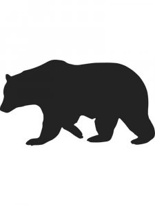 Трафарет Медведя 1